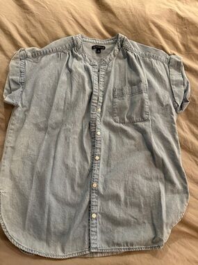 J. Crew Light Blue Denim Button-Down Shirt